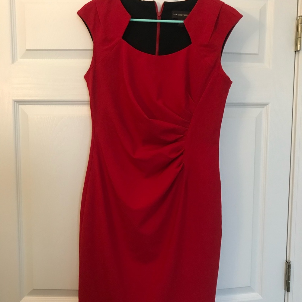 Dana Buchman red business dress